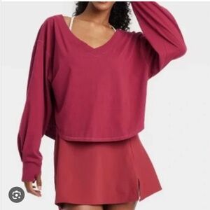 Long Sleeve Joy Lab Red Shirt